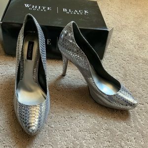 White House / Black Market silver heels